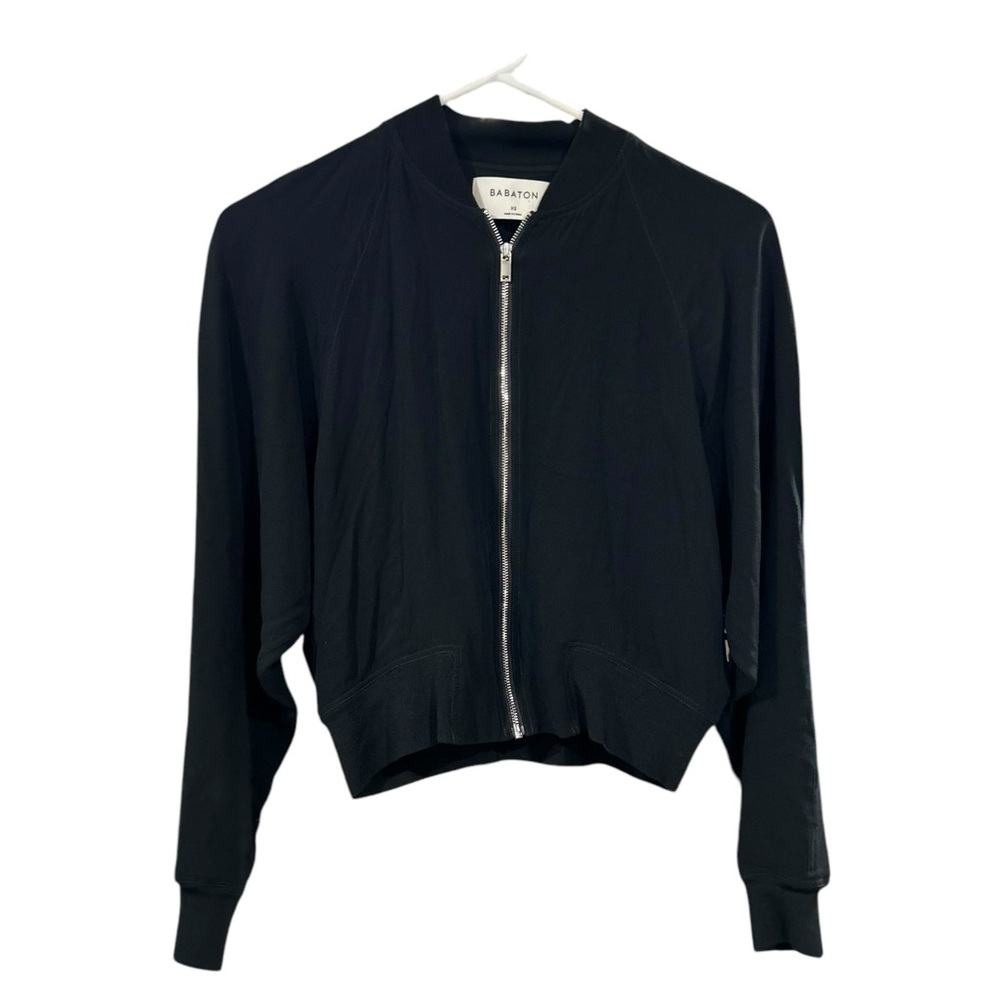 Aritzia Babaton Gilroy Lightweight Black Zip Up Bomber Jacket Size XS